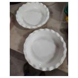 2 - ALCO - CRIMPED EDGE PIE PLATES - 10 INCH