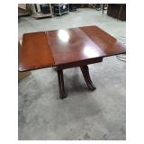 CHERRY - DROP LEAF TABLE - MEASURES 54X42X30 WITH LEAVES EXTENDED - HAS SOME FINISH SCUFFS