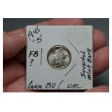 1945-S Mercury Silver Dime,