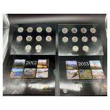 2 - 2012 & 2013 UNCIRCULATED QUARTER SETS