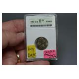 1955-D/S Jefferson Nickel Graded Mint State 64 Over Mint Mark With D over S Mintmark,