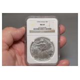 1996 American Silver Eagle With NGC Slabbed MS69 Certification,