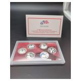 2009  UNITED STATES 2009 US MINT SET - DISTRICT OF COLUMBIA & US TERRITORIES - QUARTERS SILVER PROOF SET