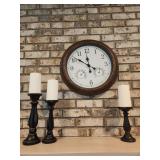 SR- CLOCK AND CANDLE HOLDERS