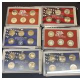 R1- 6 UNITED STATES MINT PROOF SETS