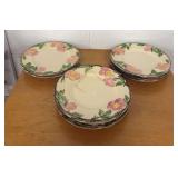 T - 11 PIECE FRANCISCAN DESERT ROSE PLATES