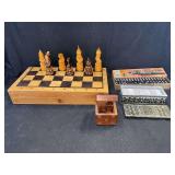 WOODEN CHESS GAME - DOMINOS