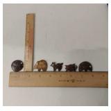 5 Small Handcarved Wood Animal Buttons UsJC