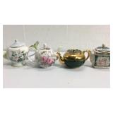 Four Decorative Vintage Teapots M12C