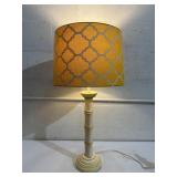 Mid Century Yellow Wood Lamp K15 D