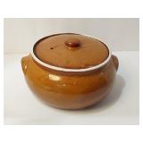 MCM Uhl Pottery Clay Covered Bean Pot U15A