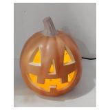 Vtg. Plastic Blowmold Lighted Jack-O-Lanternis U7D