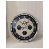 Vtg Corvette Wall Clock W/ Temp & Humidity U16E