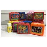 13 Vintage Plastic Lunch Boxes w Thermos M.14E