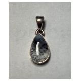 Sterling Silver & Demdrite Opal Pendant JC