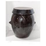 Large Korean Pottery Pot W/Lid for Kimchi U7F