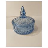 Vtg Indiana Glass Lidded Damond Candy Dish U16A