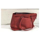 Red Leather Tote or Purse M15B