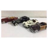 Four 1940s Die Cast Model Cars M