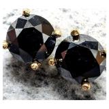 14K Gold Black Diamond Earring JC