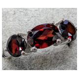 Sterling Silver Garnet Ring JC