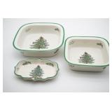 Spode Christmas Tree (2) Square Oven to Table