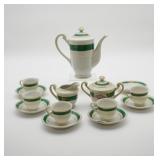 Green & White Occupied Japan Tea Set