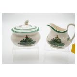 Spode Christmas Tree Creamer & Covered Sugar