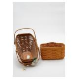 (2) Longaberger Baskets ~ One Wall Hanging &