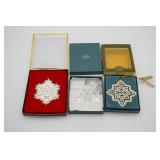 (3) Lenox Snowflake Ornaments