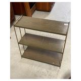 MCM Retro Wood Grain Metal Bookcase