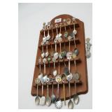 Vintage Souvenir Spoon Rack w/Spoons