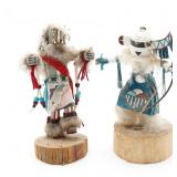 (2) Native American Wooden Kachina Dolls