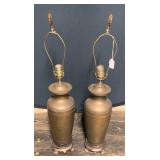 Pair of Brass Lamps