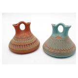 (2) Navajo Pottery Vases (1 Chipped)