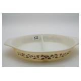 Pyrex Golden Acorn Divided Dish