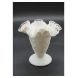 Fenton Silver Crest Spanish Lace Ruffle Vase