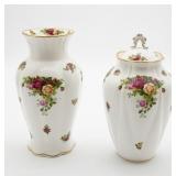 (2) Royal Doulton Old Country Roses Vases