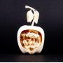 Vintage Carved Ivory Diorama Apple