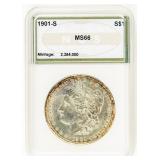 Coin 1901-S Morgan Silver Dollar-NGS-MS66