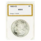 Coin 1882-CC Morgan Silver Dollar-PCI-MS65