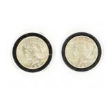 Coin 2 Peace Dollars-1935(P)+1935-S-Both XF