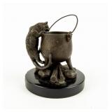 Cat and Kettle Figural Matchstick Holder