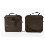 2 Finnish M1910 Maxim Ammo Cans With Belts