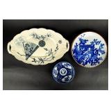 Lot Of 3 Antique Porcelain Chinese / Japanese Piec