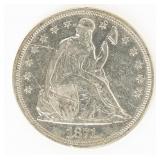 Coin 1871 Liberty Seated Dollar-XF+