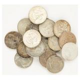 Coin 20-Kennedy Half Dollars-1964+1964-D-AU-BU