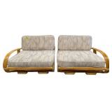 Vintage Bradston Rattan Mid Century Modern Couch