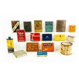 Antique Lot Of 17 Tobacco Tins & Other Items