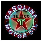 Vintage Texaco Gasoline Motor Oil Neon Sign